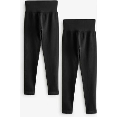 Next - Ribbed high-waste leggings - 2-pack - Leggings Next - Ribbed high-waste leggings - 2-pack - Leggings