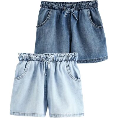 Next Denim Shorts - 2er-Pack - 100% Baumwolle - 3–16 J. Next Denim Shorts - 2er-Pack - 100% Baumwolle - 3–16 J.
