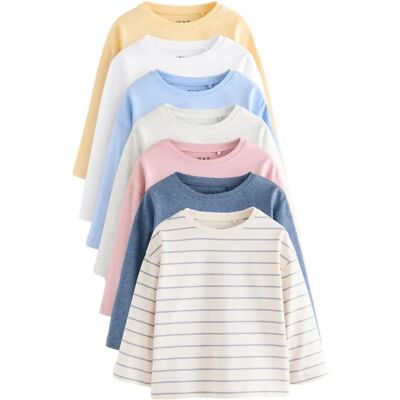 Unknown - Kids Long Sleeve 7-Pack - Størrelse: 3M-7Y Unknown - Kids Long Sleeve 7-Pack - Størrelse: 3M-7Y