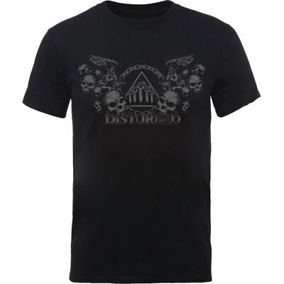 Disturbed Black Beware The Vultures Cotton T-Shirt - Unisex Disturbed Black Beware The Vultures Cotton T-Shirt - Unisex