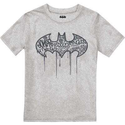 DC Comics Batman Jongens Logo Graffiti T-Shirt - T-Shirt DC Comics Batman Jongens Logo Graffiti T-Shirt - T-Shirt