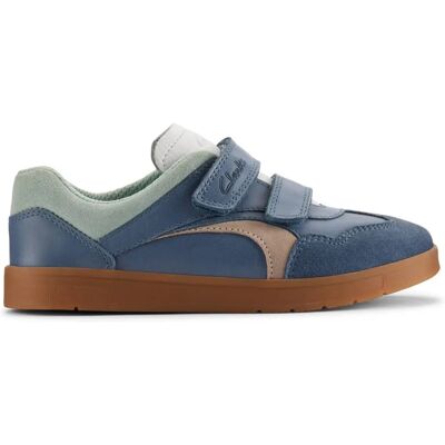Clarks Kid Disco Vibe Blue Trainers - Kids' Shoes Clarks Kid Disco Vibe Blue Trainers - Kids' Shoes