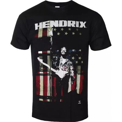 T-shirt nero in cotone di Jimi Hendrix - Unisex Classico T-shirt nero in cotone di Jimi Hendrix - Unisex Classico