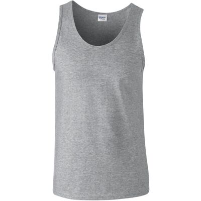 Gildan Mens Soft Tank Top - Sports Grey Gildan Mens Soft Tank Top - Sports Grey