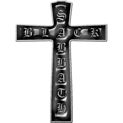 Black Sabbath - Enamel Cross Badge - Black/Grey - One Size - Badge Black Sabbath - Enamel Cross Badge - Black/Grey - One Size - Badge