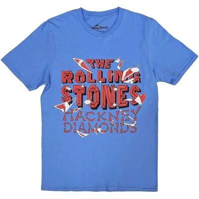 T-Shirt in Cotone Frantumato Hackney Diamonds The Rolling Stones - Blu - Regolare T-Shirt in Cotone Frantumato Hackney Diamonds The Rolling Stones - Blu - Regolare