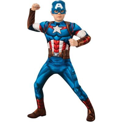 Marvel Avengers Childrens Kids Captain America Costume Set Blue White Red - Children's Costume Set Marvel Avengers Childrens Kids Captain America Costume Set Blue White Red - Children's Costume Set