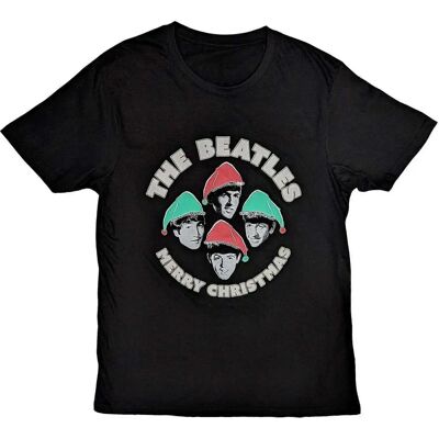 The Beatles Cappelli di Natale Unisex Maglietta di Cotone - Maglietta The Beatles Cappelli di Natale Unisex Maglietta di Cotone - Maglietta