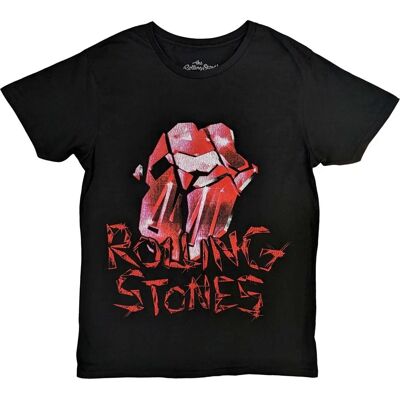 Maglietta Effetto Crepa Nera dei Rolling Stones - Unisex Adulto Maglietta Effetto Crepa Nera dei Rolling Stones - Unisex Adulto
