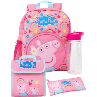 Ensemble Sac à Dos Logo Peppa Pig - Rose Enfant Ensemble Sac à Dos Logo Peppa Pig - Rose Enfant