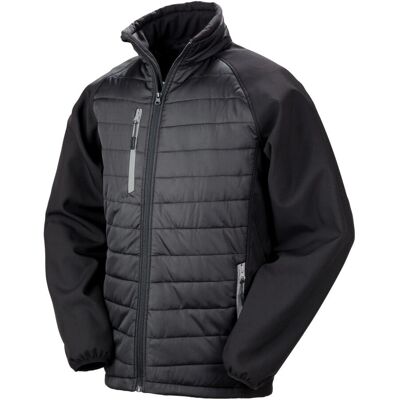 Result - Compass Softshell Gilet - Nero/Grigio - XL - Gilet Result - Compass Softshell Gilet - Nero/Grigio - XL - Gilet