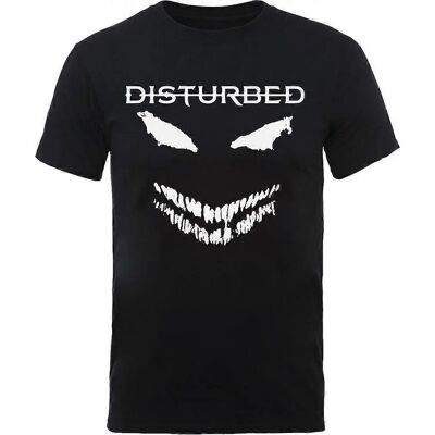 Disturbed Black Scary Face Candle T-Shirt - Adult Unisex Disturbed Black Scary Face Candle T-Shirt - Adult Unisex