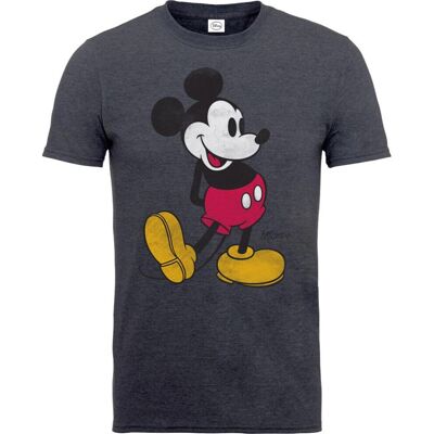 Disney Mickey Mouse Vintage T-Shirt - Unisex Antraciet S Disney Mickey Mouse Vintage T-Shirt - Unisex Antraciet S