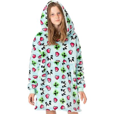 Minecraft Brand Panda Hoodie Blanket - Oversized blue hoodie with pockets Minecraft Brand Panda Hoodie Blanket - Oversized blue hoodie with pockets