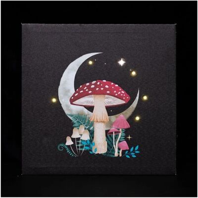 Quelque Chose de Différent Tenture Forêt Champignon Lumineux - Art Mural - Publicité Quelque Chose de Différent Tenture Forêt Champignon Lumineux - Art Mural - Publicité