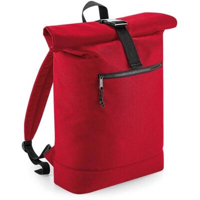 Bagbase Roll Top Recycled Backpack - Classic Red - One Size Bagbase Roll Top Recycled Backpack - Classic Red - One Size
