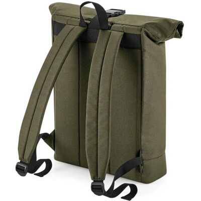 Sac à dos recyclé Bagbase Vert Militaire à Rouleau Sac à dos recyclé Bagbase Vert Militaire à Rouleau