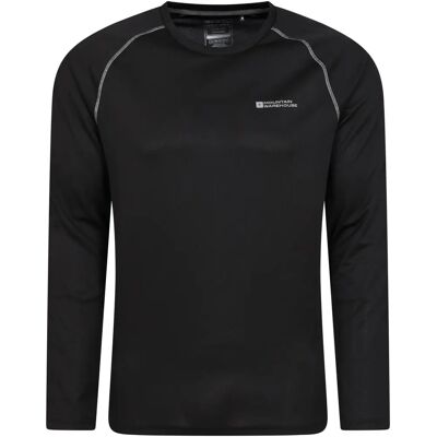 Mountain Warehouse Herren Endurance Langarm-T-Shirt - Schwarz - Größe: Regular/36 Mountain Warehouse Herren Endurance Langarm-T-Shirt - Schwarz - Größe: Regular/36