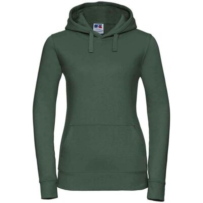 Russell Athletic Damen/ Damen Authentischer Kapuzenpullover - Flaschengrün - Hoodie Russell Athletic Damen/ Damen Authentischer Kapuzenpullover - Flaschengrün - Hoodie