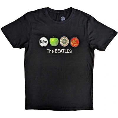 T-Shirt Unisex Nero in Cotone dei Beatles - T-Shirt T-Shirt Unisex Nero in Cotone dei Beatles - T-Shirt