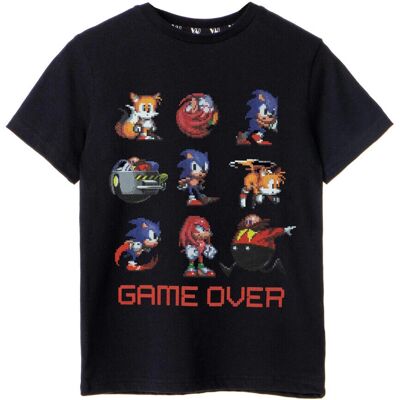 T-Shirt Nero Sonic The Hedgehog Bambini - Game Over - 3-14 Anni T-Shirt Nero Sonic The Hedgehog Bambini - Game Over - 3-14 Anni