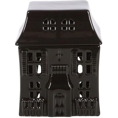 Quelque Chose de Différent Brûleur d'huile Maison Hantée - Céramique, Noir - Publicité Quelque Chose de Différent Brûleur d'huile Maison Hantée - Céramique, Noir - Publicité
