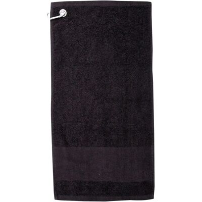Towel City Black Cotton Golf Towel - Golf Towel Towel City Black Cotton Golf Towel - Golf Towel