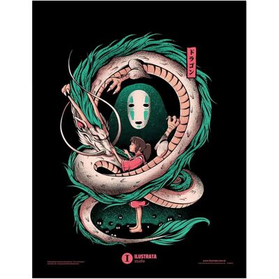 Ilustrata La Fille et le Dragon Impression Papier - 40cm x 30cm - Impression sur papier Ilustrata La Fille et le Dragon Impression Papier - 40cm x 30cm - Impression sur papier