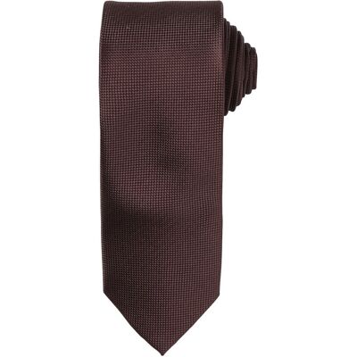 Premier Unisex Volwassen Micro Wafel Stropdas - Micro Geruit, Bruin, One Size Premier Unisex Volwassen Micro Wafel Stropdas - Micro Geruit, Bruin, One Size