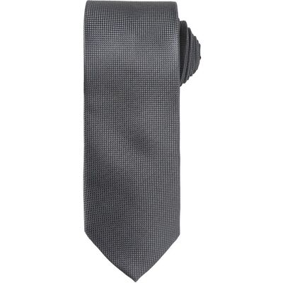 Premier Micro Waffle Tie - Micro Checked - 57in - Dark Grey Premier Micro Waffle Tie - Micro Checked - 57in - Dark Grey