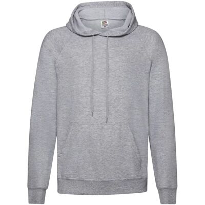 Fruit of the Loom Lichtgrijs Unisex Lichtgewicht Hoodie - Hoodie met Capuchon Fruit of the Loom Lichtgrijs Unisex Lichtgewicht Hoodie - Hoodie met Capuchon