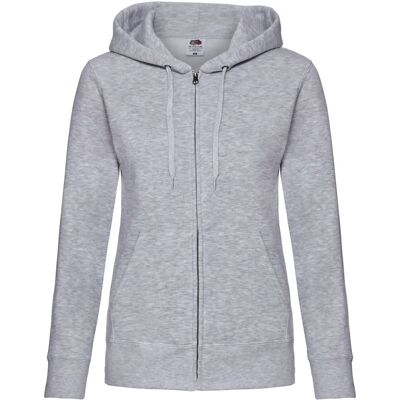 Fruit of the Loom Heather Grey Damen Kapuzenjacke Fruit of the Loom Heather Grey Damen Kapuzenjacke