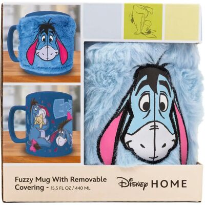 Disney Winnie the Pooh Eeyore Mug - 440ml - Fuzzy Plush Cover Disney Winnie the Pooh Eeyore Mug - 440ml - Fuzzy Plush Cover