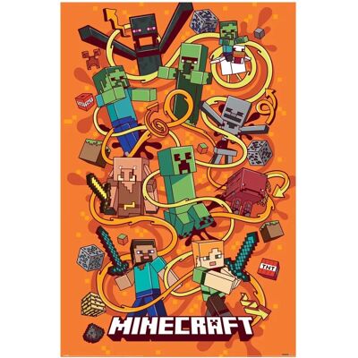 Minecraft Poster - Montage Funtage 91,5 x 61 cm Minecraft Poster - Montage Funtage 91,5 x 61 cm