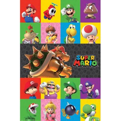 Affiche Super Mario - 61x91,5 cm - Personnages & Décoration Affiche Super Mario - 61x91,5 cm - Personnages & Décoration