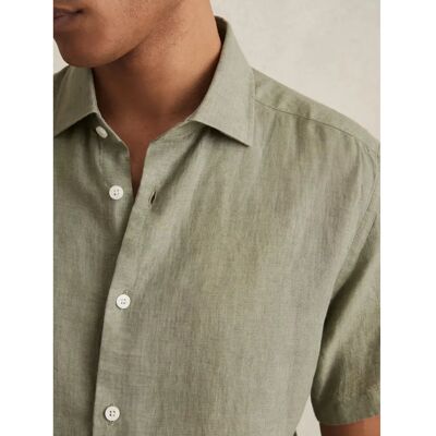 Reiss Holiday Linen Short-Sleeve Shirt - Shirt Reiss Holiday Linen Short-Sleeve Shirt - Shirt