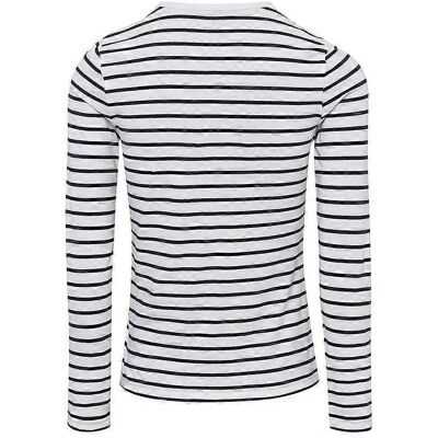 Premier Womens Long Sleeve Striped T-Shirt - Casual Wear Premier Womens Long Sleeve Striped T-Shirt - Casual Wear
