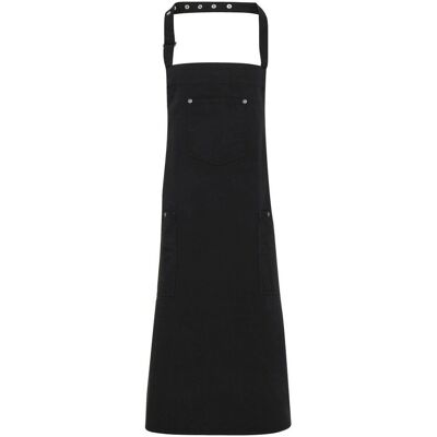 Premier Unisex Erwachsene Twill Chino Schürze - Schwarz Premier Unisex Erwachsene Twill Chino Schürze - Schwarz