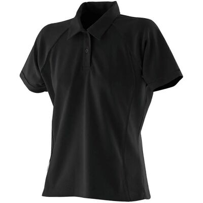 Finden & Hales Black Piped Performance Polo Shirt - Polo Shirt Finden & Hales Black Piped Performance Polo Shirt - Polo Shirt