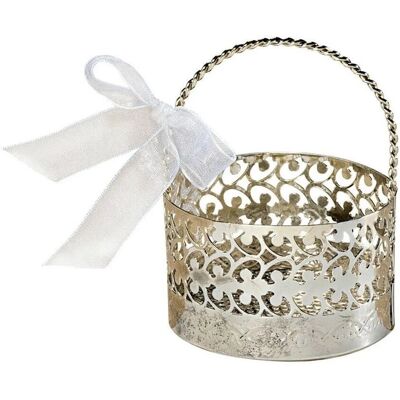 Panier Décoratif Amscan Blanc/Argent - Panier Décoratif Panier Décoratif Amscan Blanc/Argent - Panier Décoratif