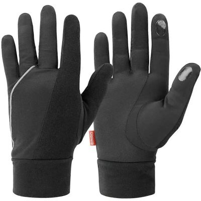 Spiro Elite Running Gloves - Unisex Black L Spiro Elite Running Gloves - Unisex Black L
