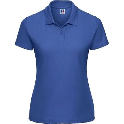 Russell Athletic Womens/ladies Classic Plain Polycotton Polo Shirt - Bright Royal Blue Russell Athletic Womens/ladies Classic Plain Polycotton Polo Shirt - Bright Royal Blue