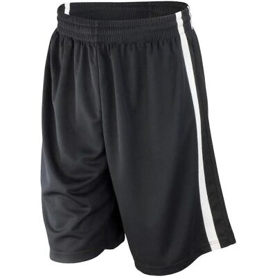 Spiro Mens Basketball Shorts - Black/White - XXL - Basketball Shorts Spiro Mens Basketball Shorts - Black/White - XXL - Basketball Shorts