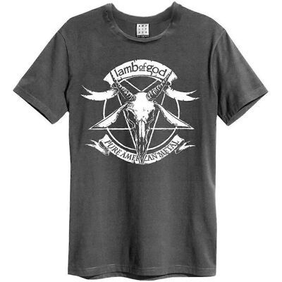 Amplified Unisex American Metal Lamb Of God T-Shirt Charcoal M - T-Shirt Amplified Unisex American Metal Lamb Of God T-Shirt Charcoal M - T-Shirt