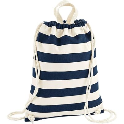 Westford Mill Nautical Drawstring Bag - Navy Blue Westford Mill Nautical Drawstring Bag - Navy Blue