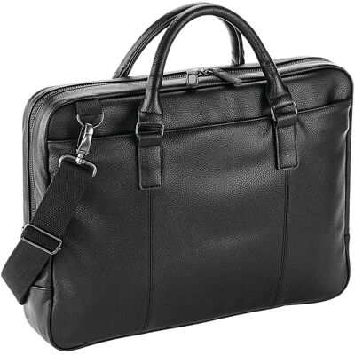 Quadra Black Leather-Look PU Laptop Bag - Laptop Bag Quadra Black Leather-Look PU Laptop Bag - Laptop Bag