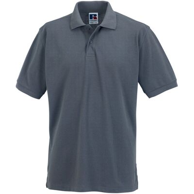Russell Athletic Herren Konvooi Grau Polyester Baumwolle Piqué Poloshirt Russell Athletic Herren Konvooi Grau Polyester Baumwolle Piqué Poloshirt