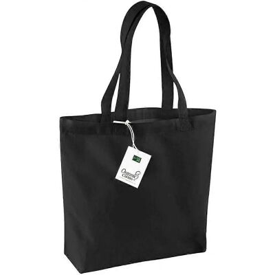 Westford Mill Organic Cotton Shopper Bag Black - Shopping Bag Westford Mill Organic Cotton Shopper Bag Black - Shopping Bag