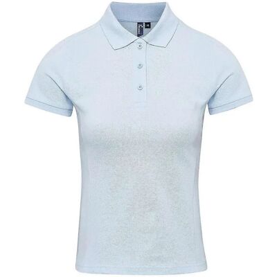 Premier Womens Polo Light Blue - Plus Fit Premier Womens Polo Light Blue - Plus Fit
