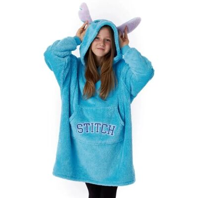 Couverture à capuche bleu Lilo & Stitch pour filles - 9-13 ans Couverture à capuche bleu Lilo & Stitch pour filles - 9-13 ans